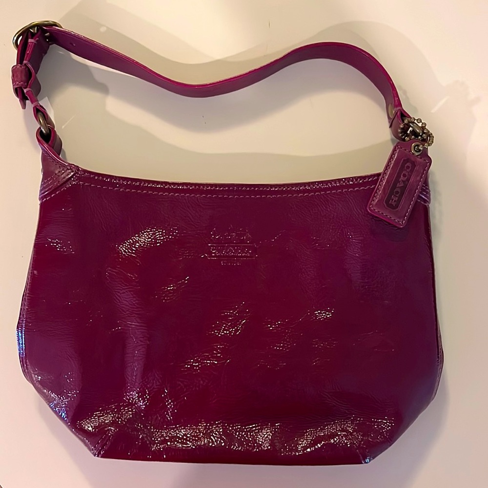 Plum Patent Leather Coach Purse